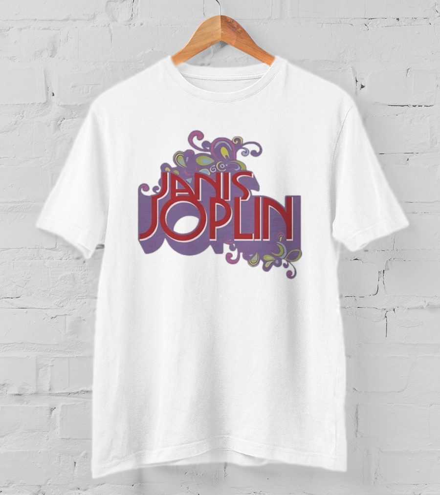 Janis Joplin Psychedelic Floral Rock Music T-Shirt