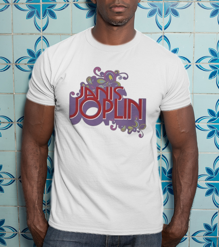 Janis Joplin Psychedelic Floral Rock Music T-Shirt