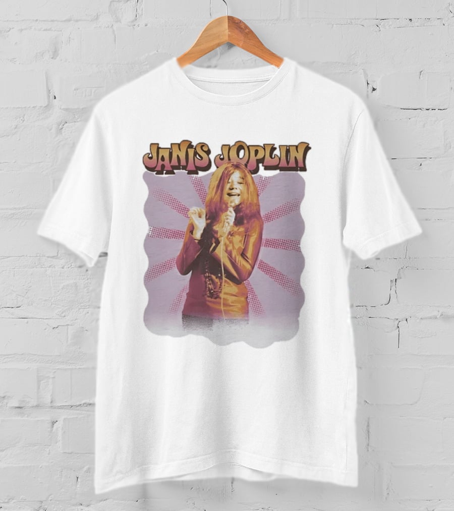 Janis Joplin Rock Legend Iconic Singer Image T-Shirt