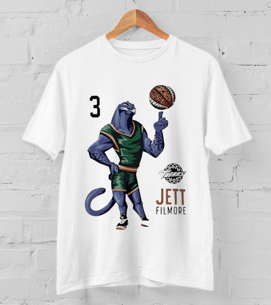 Jett Filmore Tharks Number 3 Basketball Player Panther T-Shirt