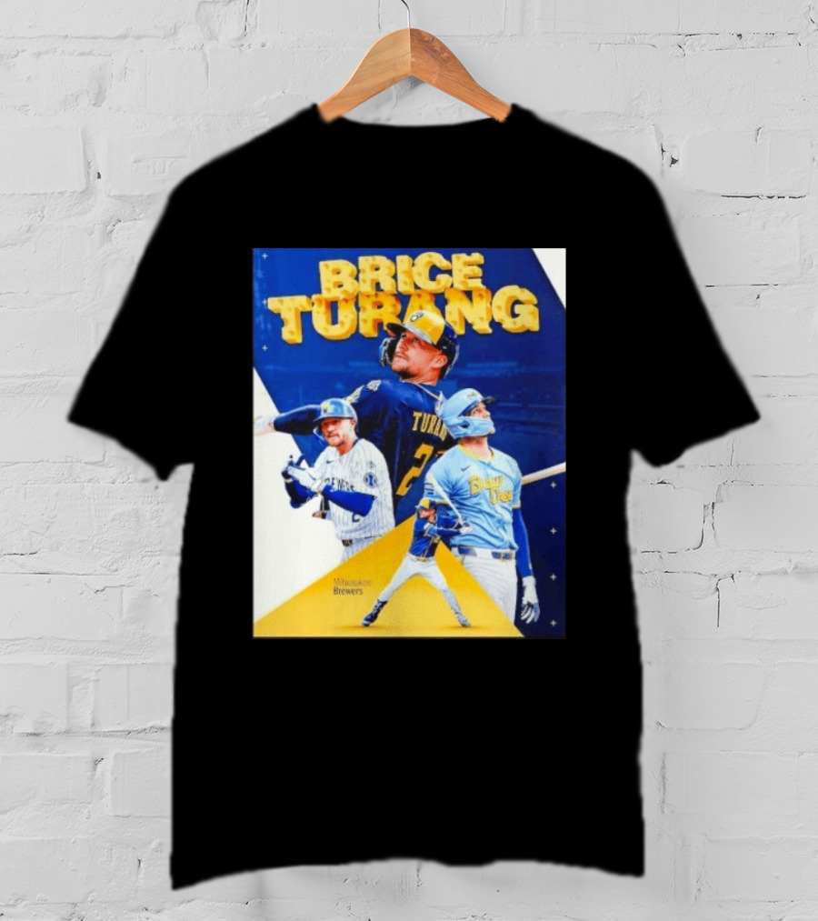 Brice Turang Milwaukee Brewers MLB Player Collage T-Shirt