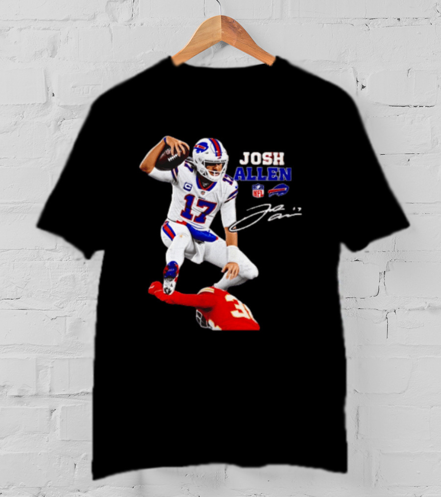 Buffalo Bills Josh Allen NFL Action 17 Signature T-Shirt