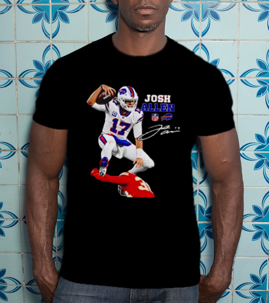 Buffalo Bills Josh Allen NFL Action 17 Signature T-Shirt