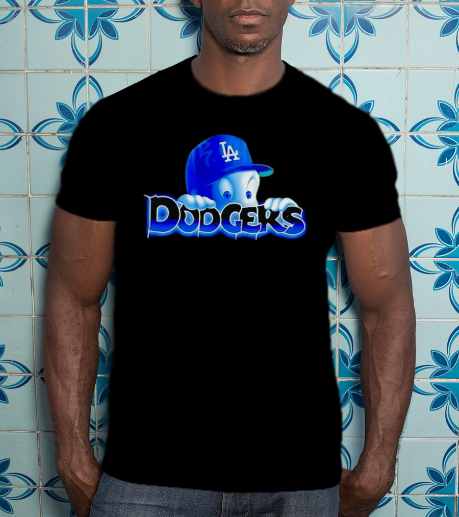 Casper Dodgers Los Angeles Baseball Cap Ghost T-Shirt