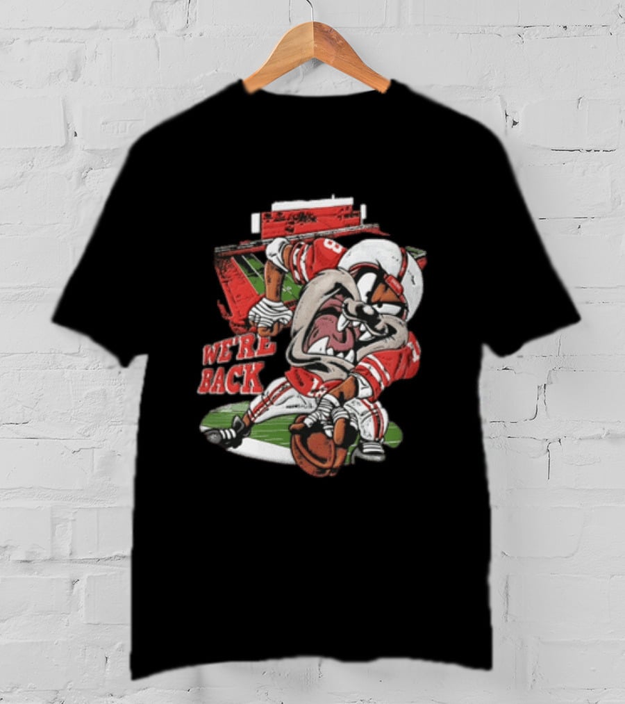 Nebraska Cornhuskers Tasmanian Devil We're Back Football Stadium T-Shirt