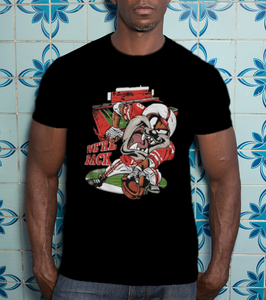 Nebraska Cornhuskers Tasmanian Devil We're Back Football Stadium T-Shirt