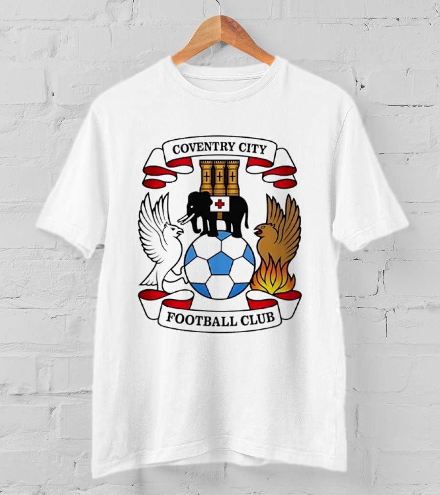 Coventry City Football Club Crest Elephant Phoenix Football T-Shirt