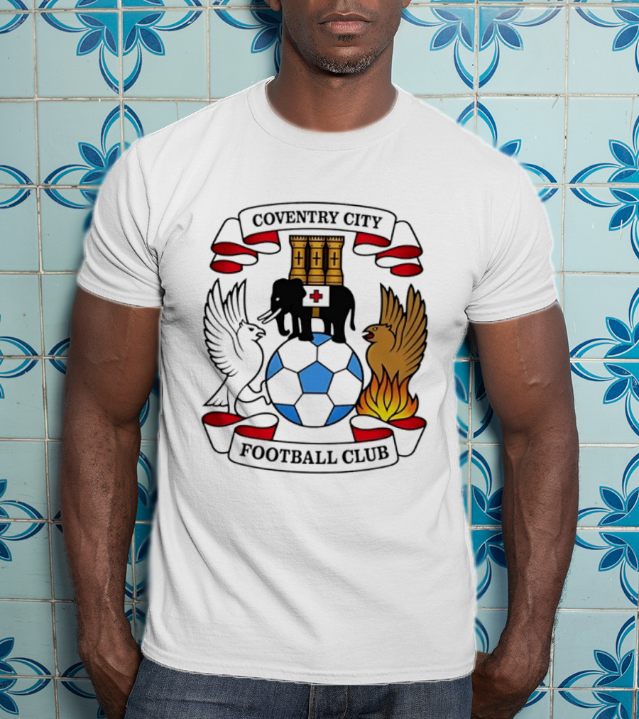 Coventry City Football Club Crest Elephant Phoenix Football T-Shirt