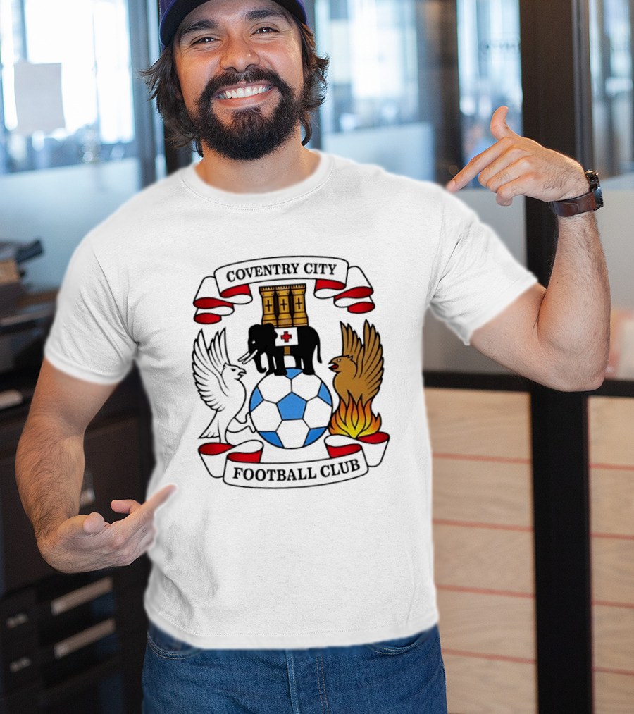 Coventry City Football Club Crest Elephant Phoenix Football T-Shirt