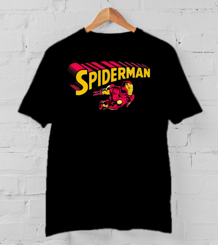 Spiderman Iron Man Mashup Marvel Superhero T-Shirt