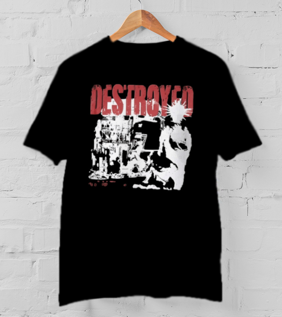 Sacred Reich Destroyed 1993 Ruined Building Spiky Figure T-Shirt