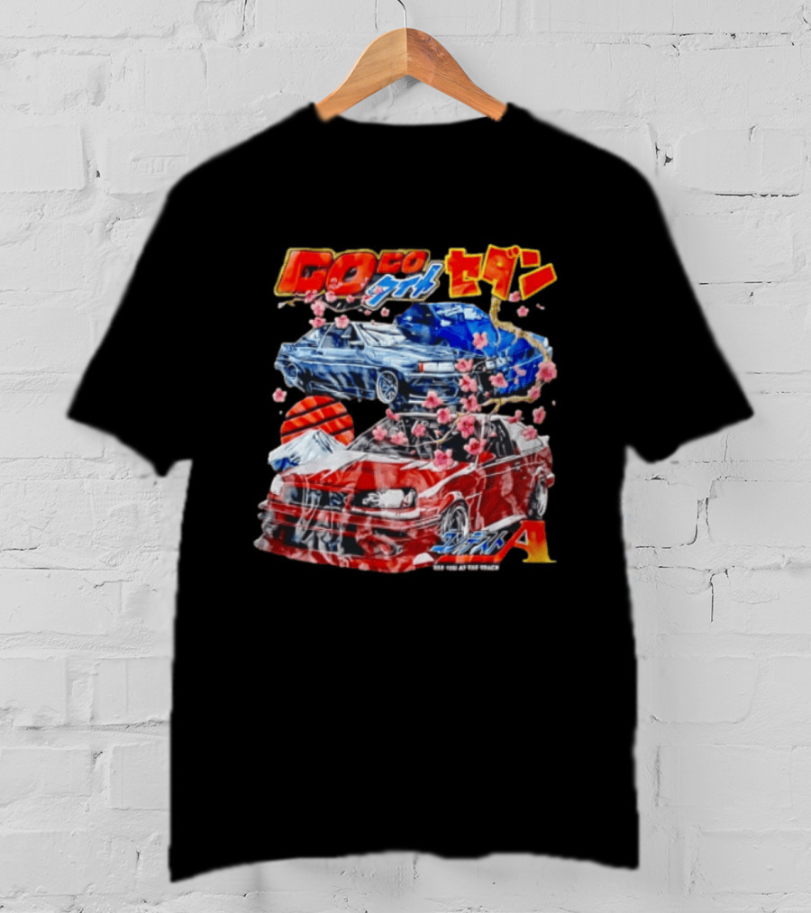 SEE YOU AT THE Track Modified Cars Cherry Blossoms Mountain T-Shirt