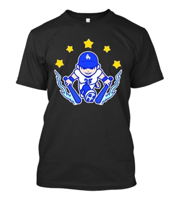 Shohei Ohtani LA Dodgers No 25 Chunkytani Tommy Two Hands Star Player T-Shirt