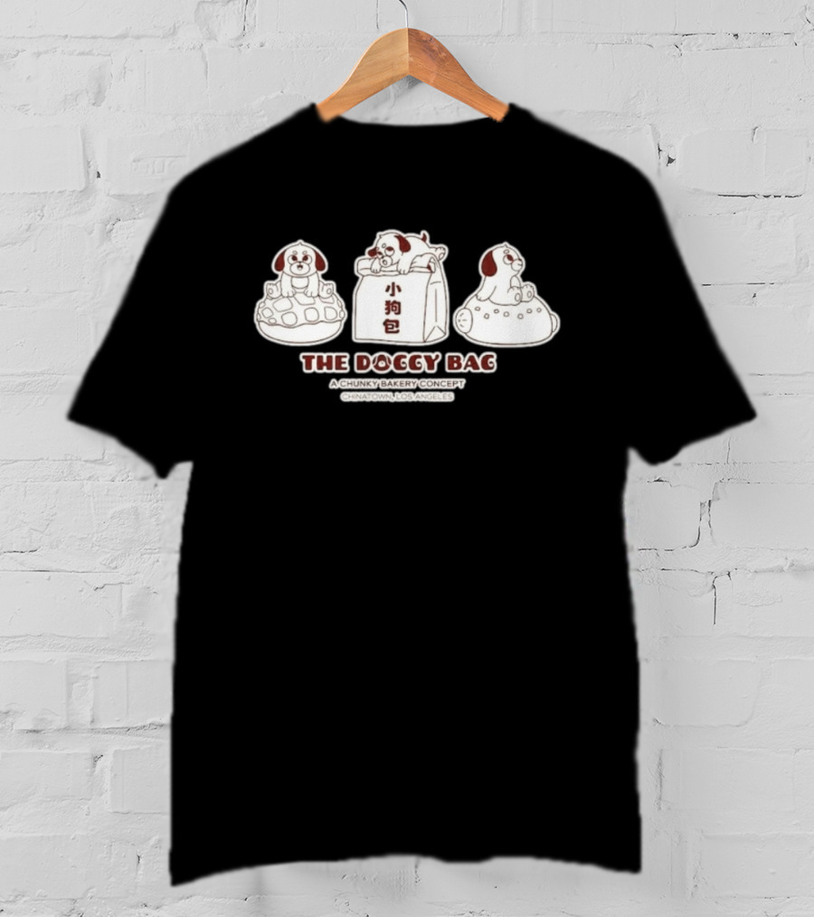 The Doggy Bag A Chunky Bakery Concept Chinatown Los Angeles Xiao Gou Bao Puppies On Pastries And Bag T-Shirt
