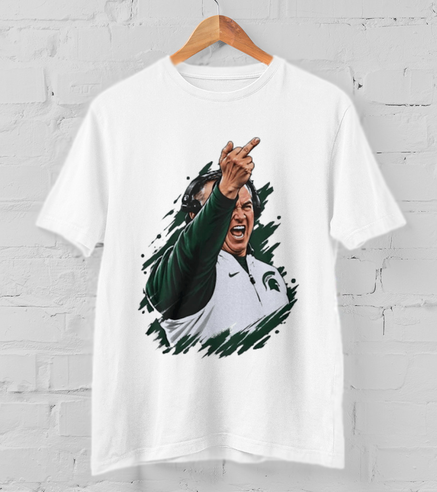 Michigan State Spartans Coach Gesture Iconic Sports Moment T-Shirt