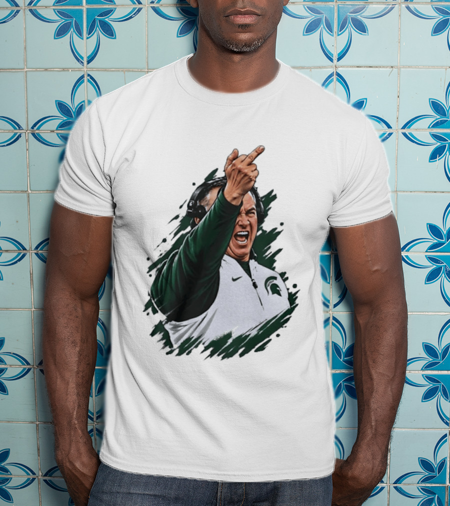 Michigan State Spartans Coach Gesture Iconic Sports Moment T-Shirt