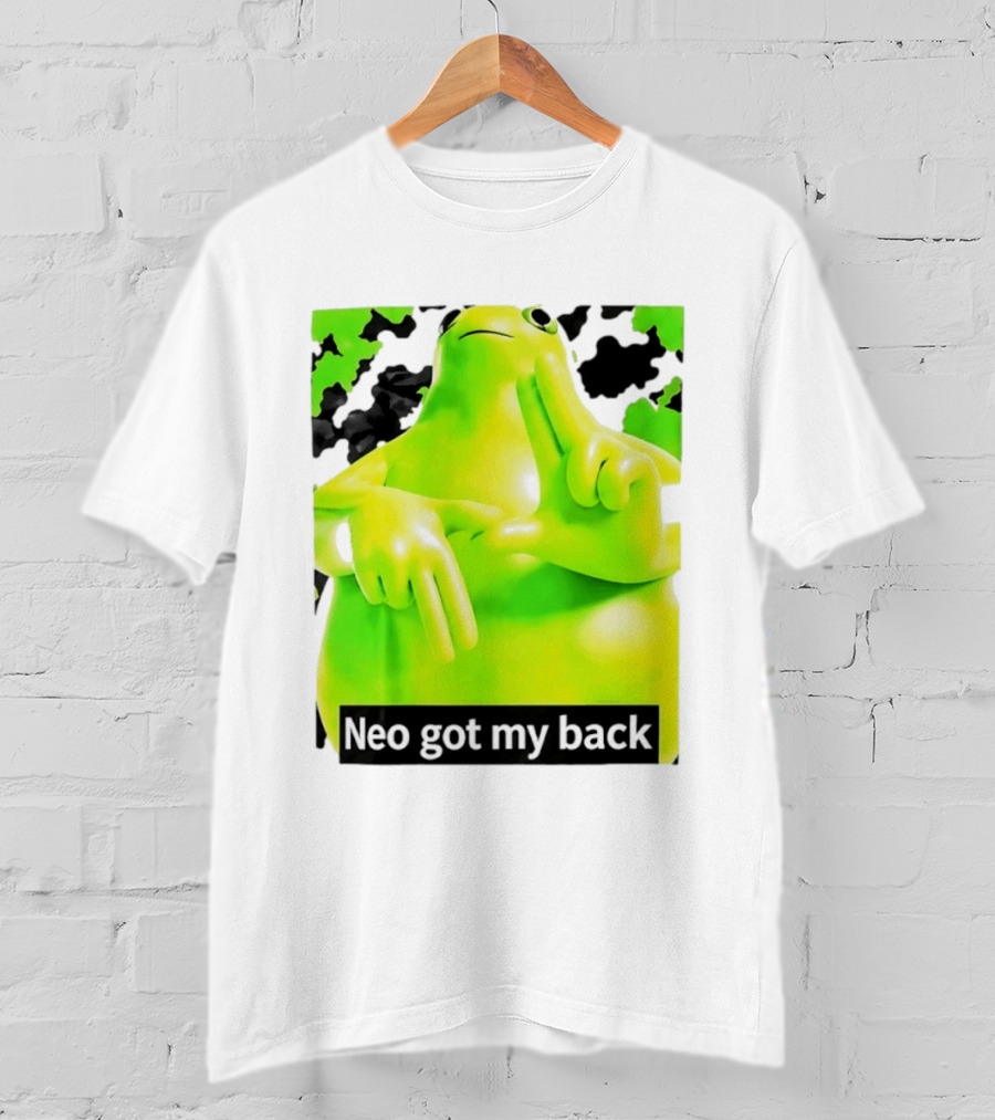 Neo Got My Back Green Frog Meme T-Shirt