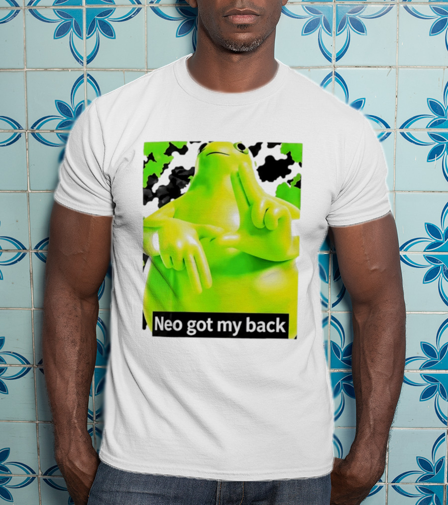 Neo Got My Back Green Frog Meme T-Shirt
