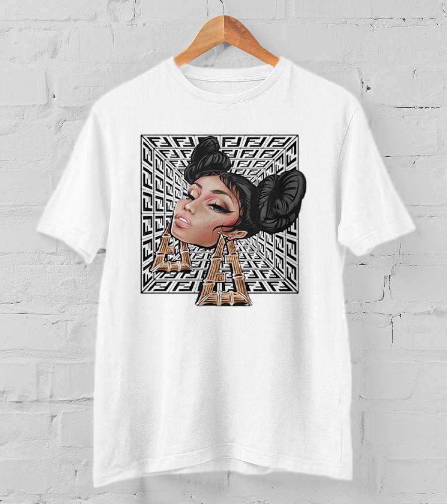 Nicki Minaj Fendi Collaboration Bamboo Earrings Hip Hop T-Shirt
