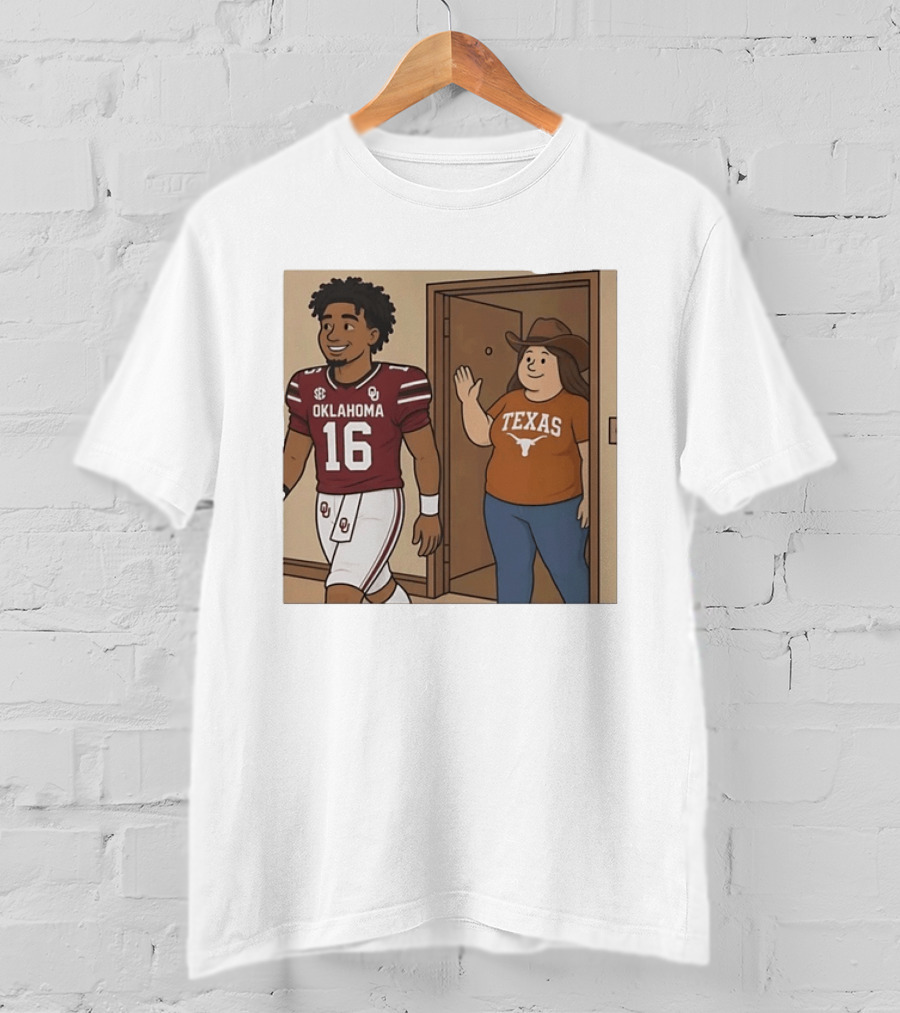 Oklahoma Sooners 16 Vs Texas Longhorns Football SEC Rivalry T-Shirt