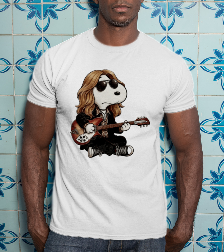 Tom Petty Snoopy Rickenbacker Guitar T-Shirt