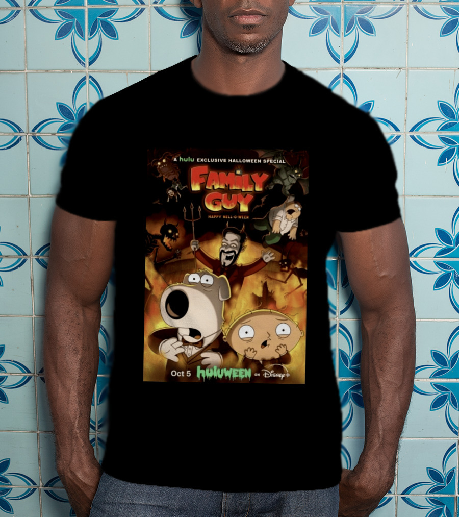 Hulu Exclusive Halloween Special Family Guy Happy Hell O Ween Oct 5 Huloween On Disney Plus T-Shirt