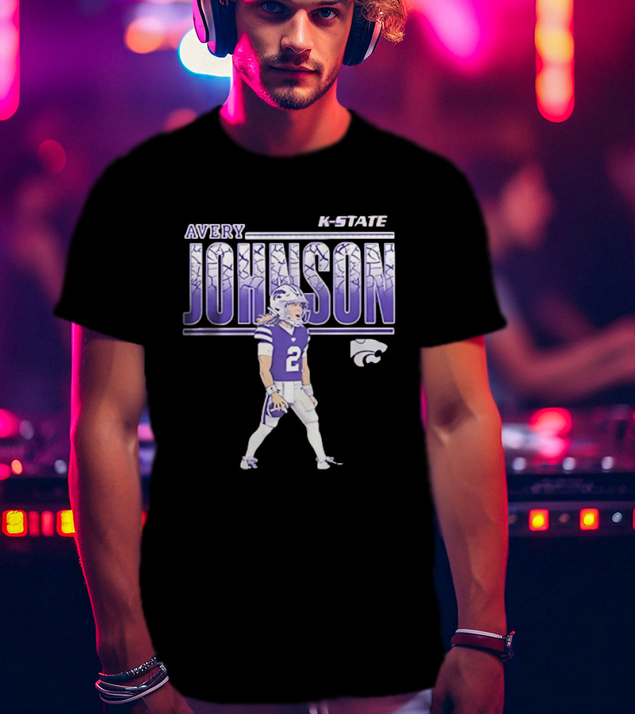 Avery Johnson K State Wildcats Number 2 Football Player T-Shirt