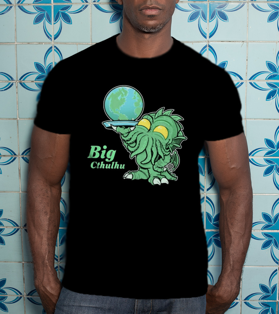 Big Cthulhu Holding The World Lovecraft T-Shirt