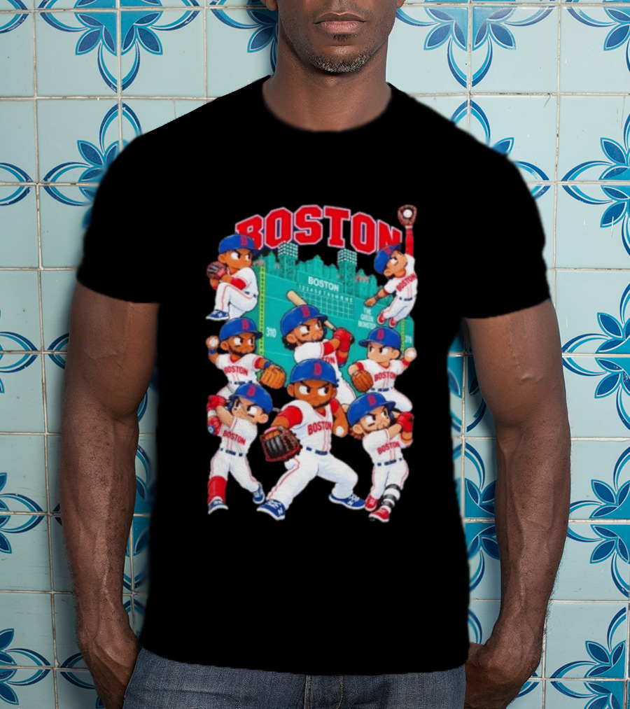 Boston Red Sox Fenway Park Animated Characters 2026 Postseason T-Shirt