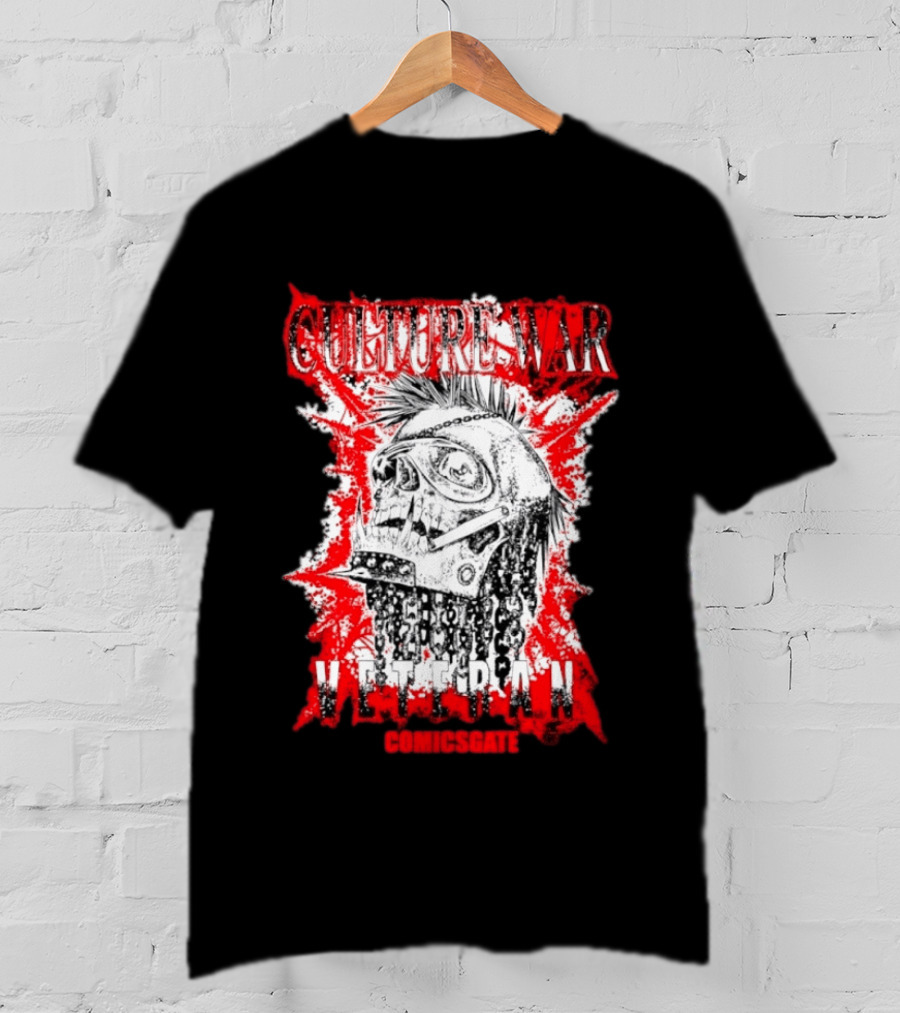 Culture War Veteran Punk Skull Comicsgate T-Shirt