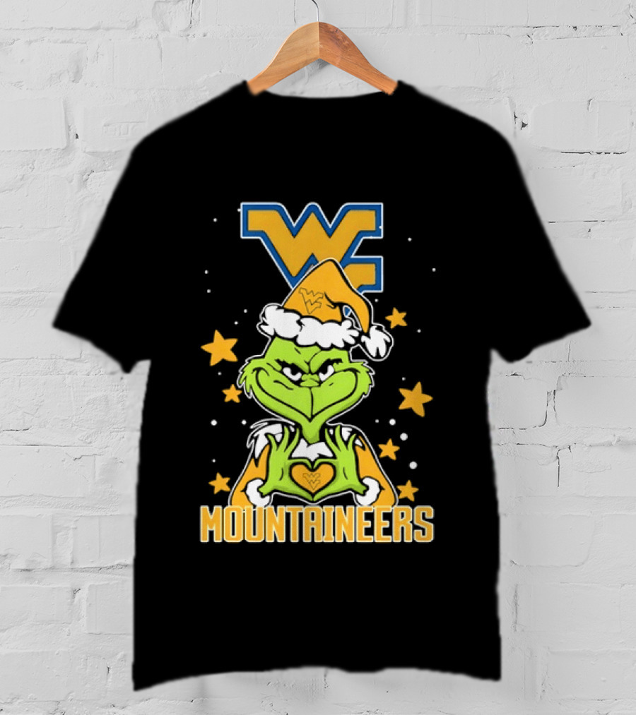 West Virginia Mountaineers Christmas Grinch Fan Gear T-Shirt