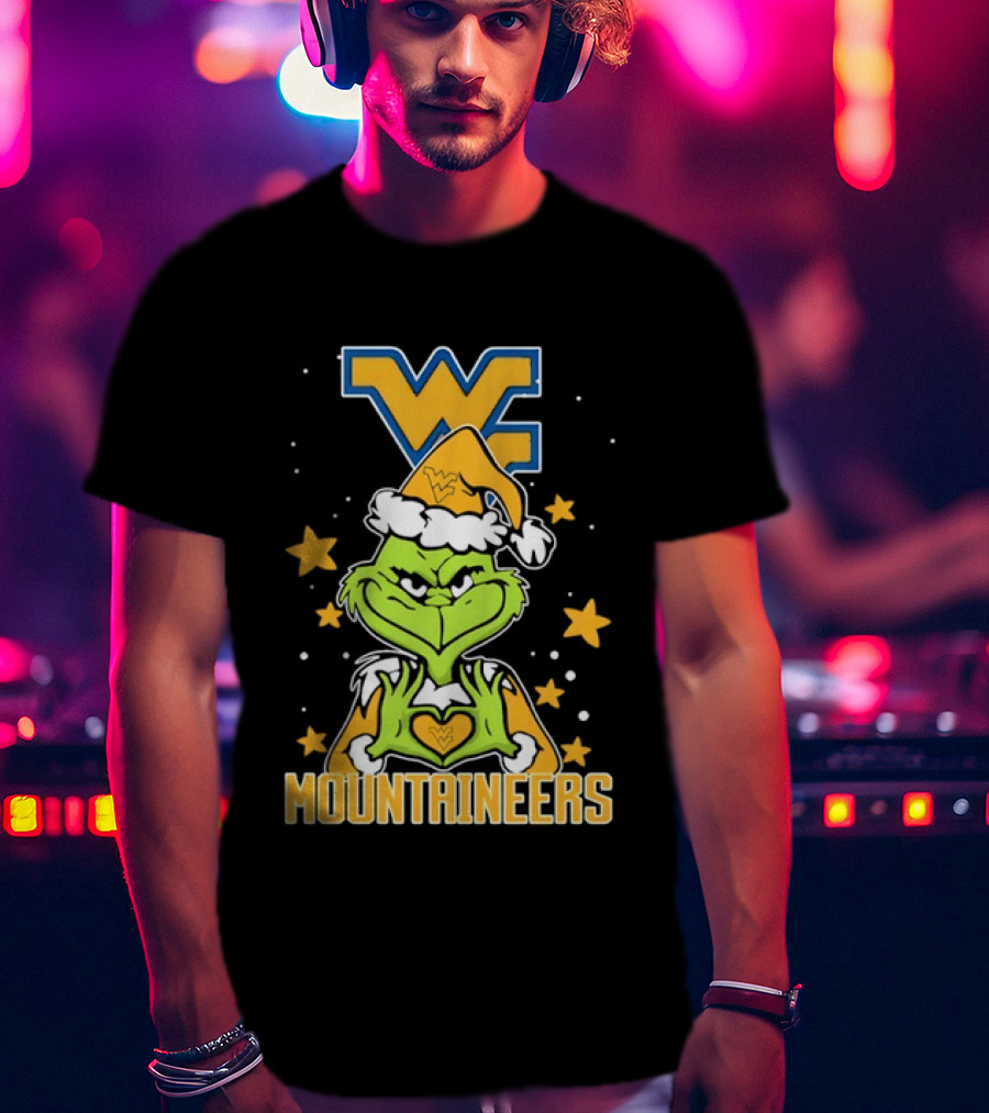 West Virginia Mountaineers Christmas Grinch Fan Gear T-Shirt