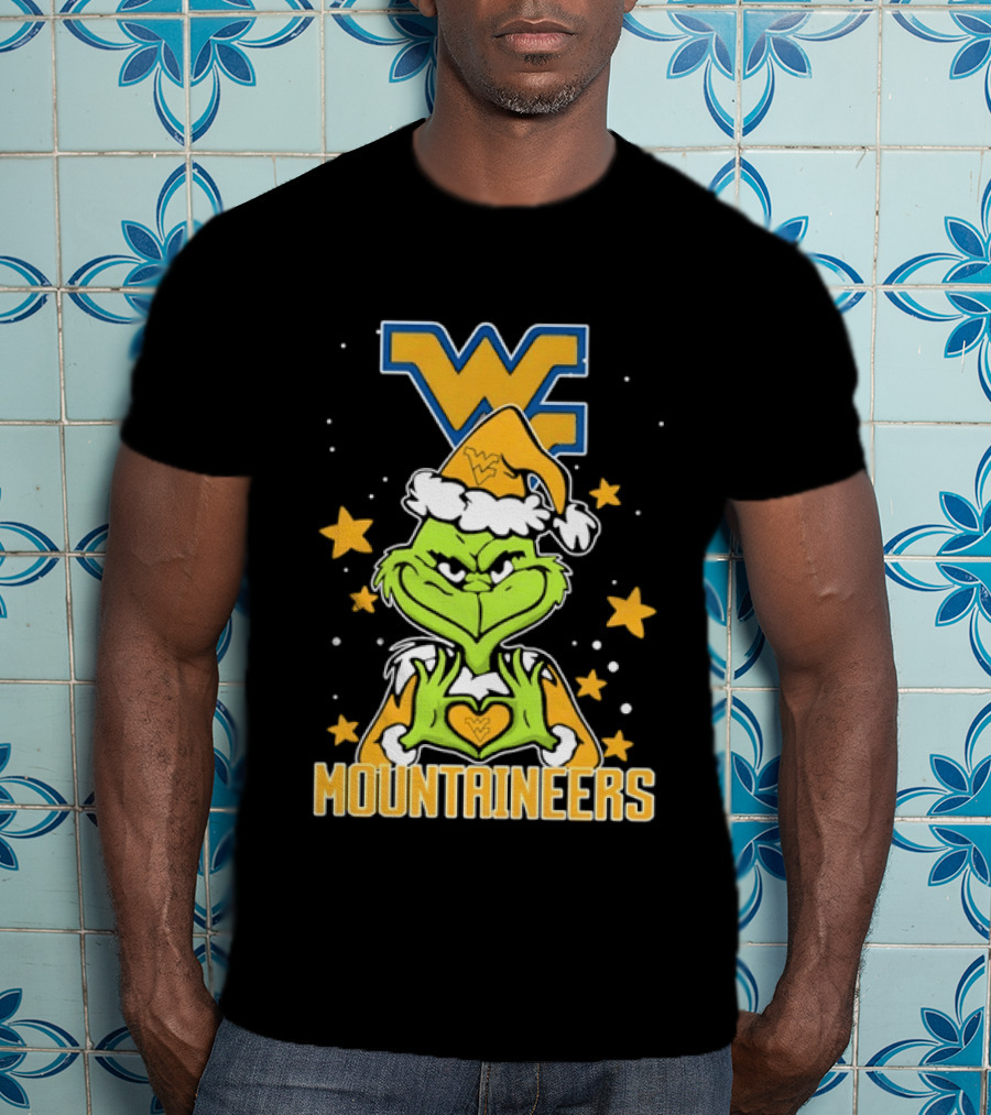 West Virginia Mountaineers Christmas Grinch Fan Gear T-Shirt