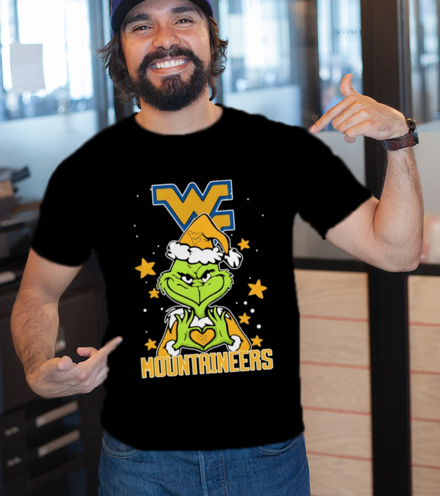 West Virginia Mountaineers Christmas Grinch Fan Gear T-Shirt