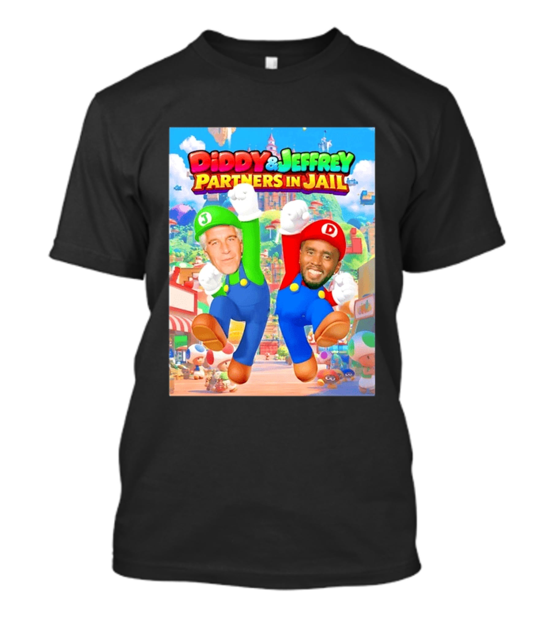 Diddy And Jeffrey Partners In Jail Super Bros Adventure T-Shirt