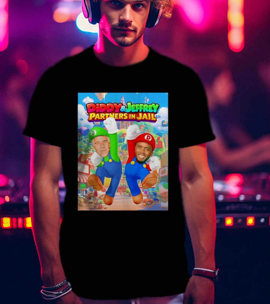 Diddy And Jeffrey Partners In Jail Super Bros Adventure T-Shirt