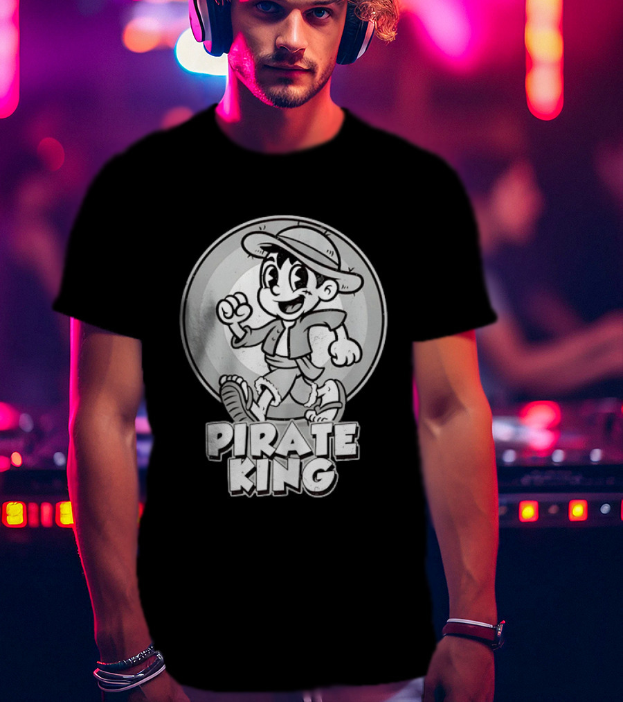 Monkey D Luffy Pirate King Retro Cartoon T-Shirt
