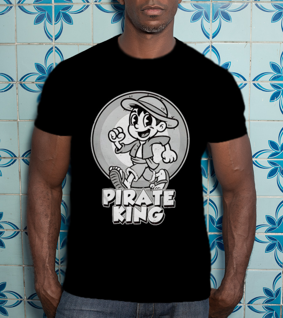 Monkey D Luffy Pirate King Retro Cartoon T-Shirt