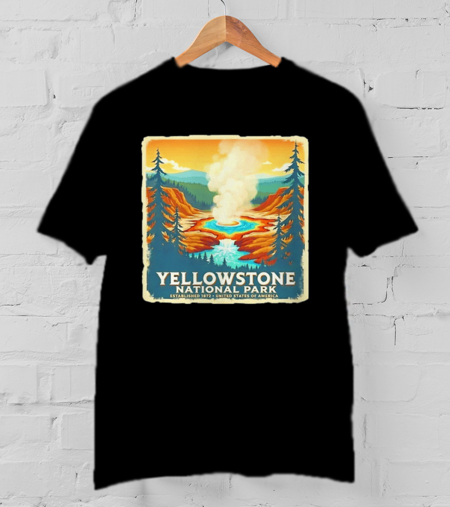 Yellowstone National Park Established 1872 United States Of America T-Shirt