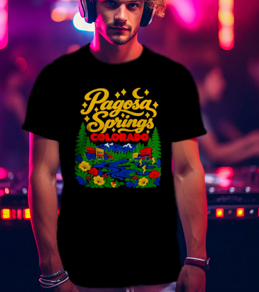 Pagosa Springs Colorado Scenic Nature And Village T-Shirt