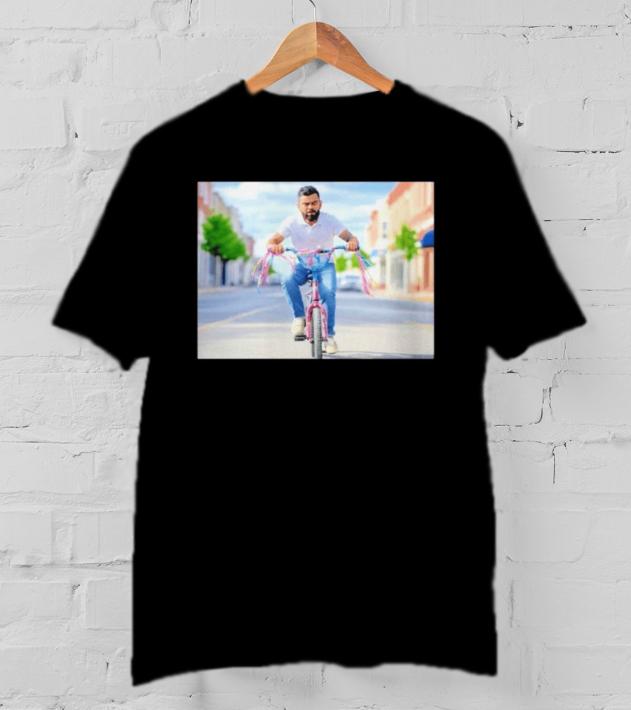 Virat Kohli Riding A Small Bicycle Cricket T-Shirt