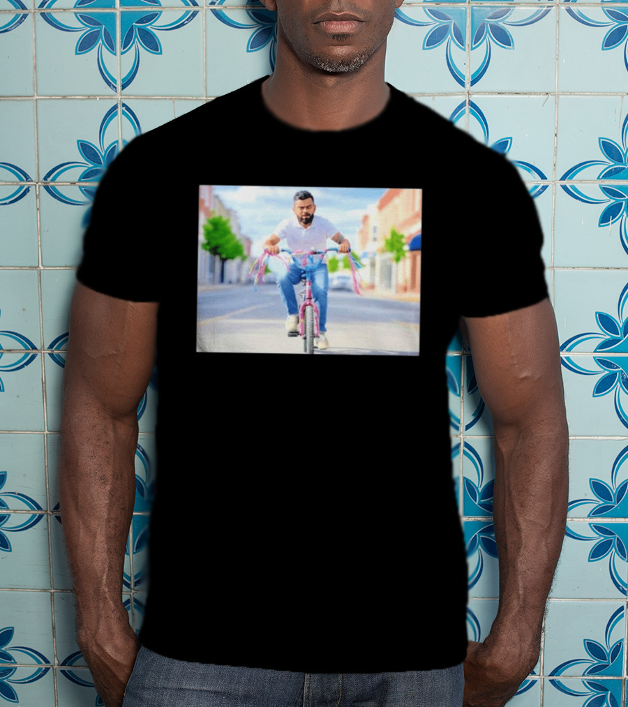 Virat Kohli Riding A Small Bicycle Cricket T-Shirt
