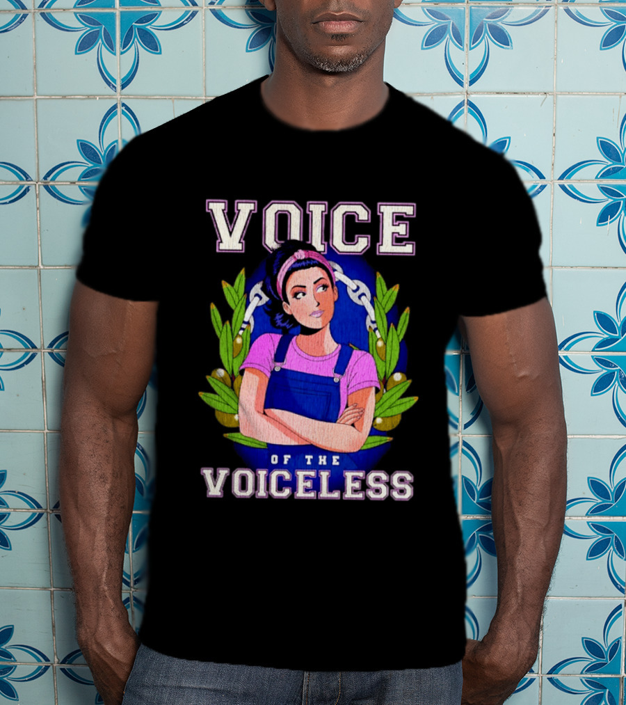 Voice Of The Voiceless Empowerment Women In Denim Chain And Laurel Wreath T-Shirt