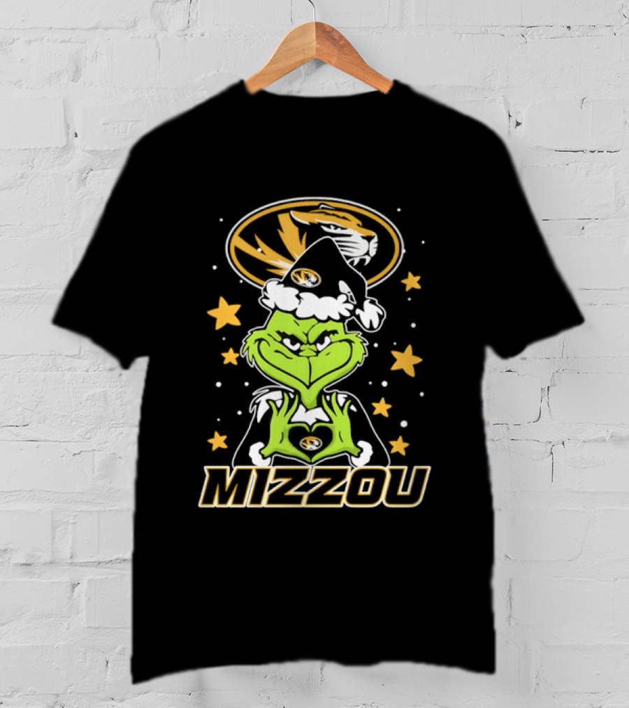 Mizzou Tigers Grinch Christmas NCAA College Football T-Shirt