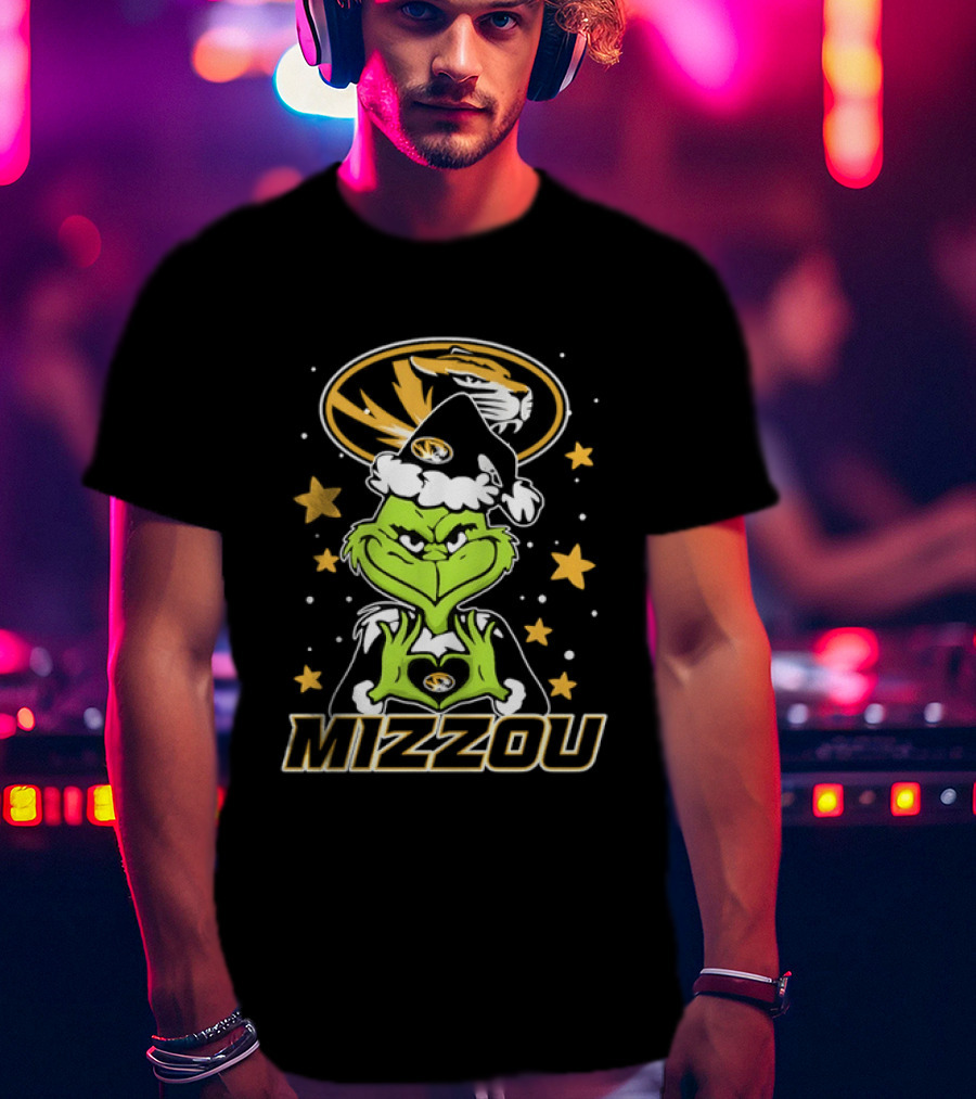 Mizzou Tigers Grinch Christmas NCAA College Football T-Shirt