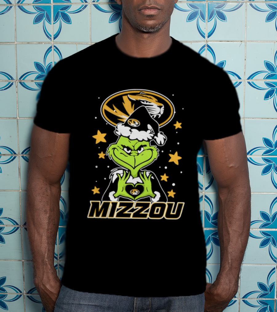 Mizzou Tigers Grinch Christmas NCAA College Football T-Shirt