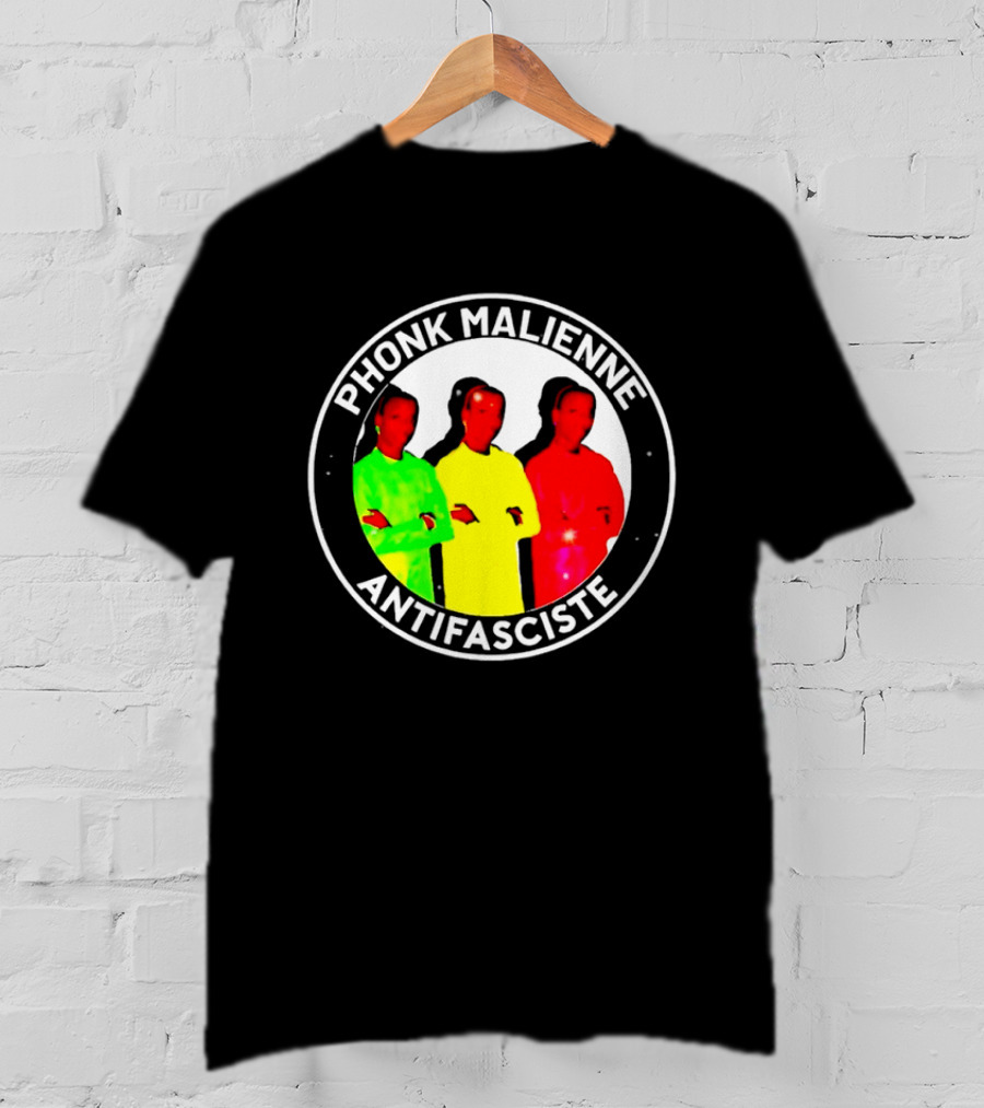 Phonk Malienne Antifasciste Music Mali Circle T-Shirt