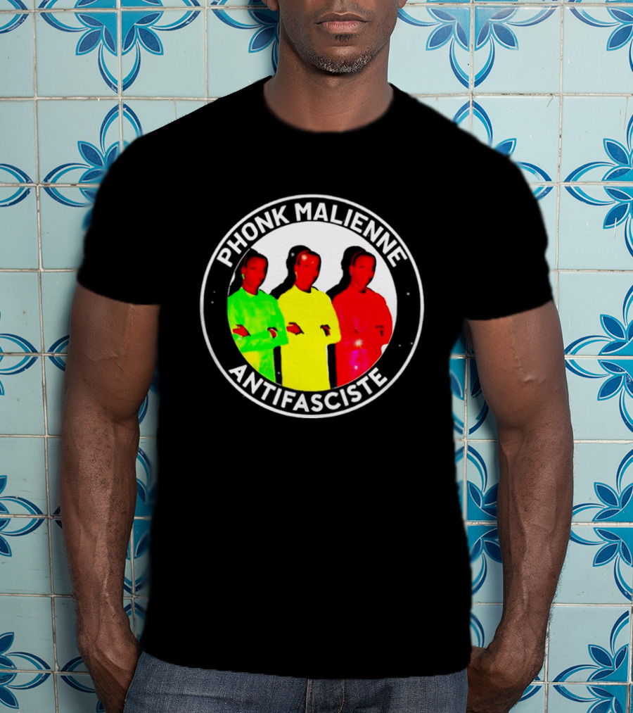 Phonk Malienne Antifasciste Music Mali Circle T-Shirt