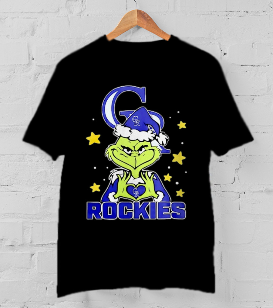 Grinch Colorado Rockies Christmas 2026 I Hate Everybody Except Rockies T-Shirt