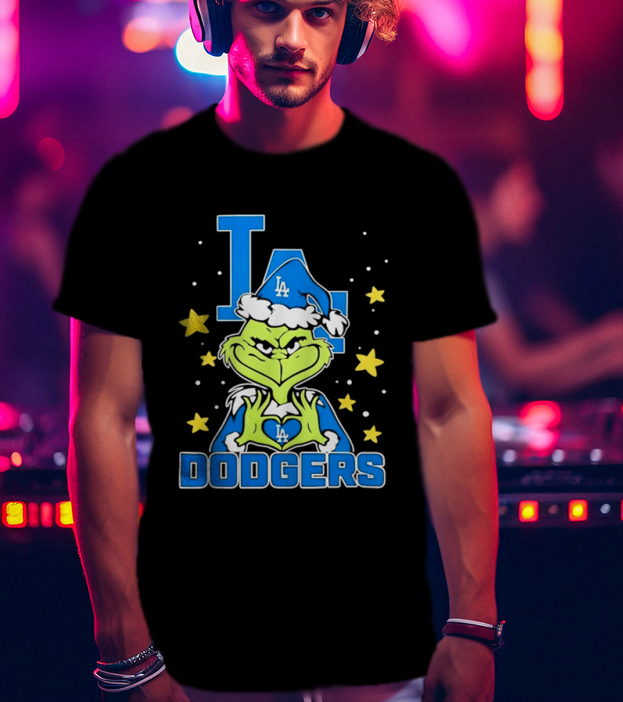 Grinch Los Angeles Dodgers Christmas 2026 Love LA Dodgers T-Shirt